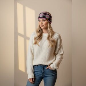 C.C Geometric Black and Cream Headband